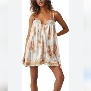 Free People Intimately FP Rule the World Pajama Romper Pockets Boho Large A18